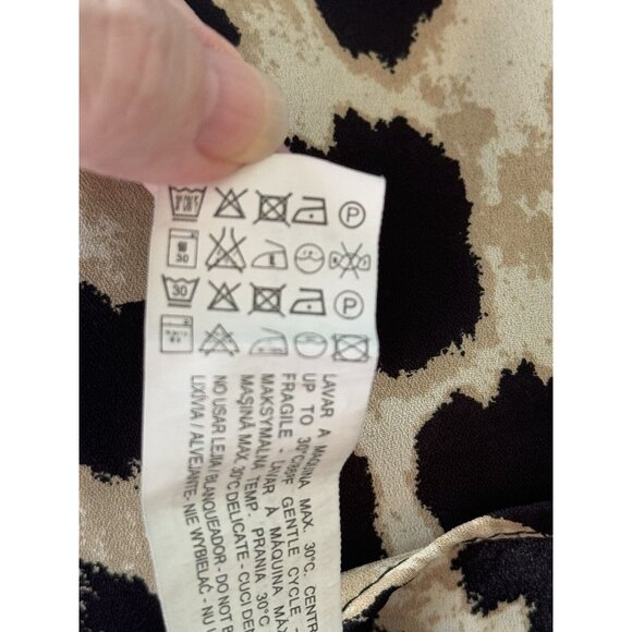 Zara Collection Women’s XS Y2K Lace Trim Cheetah Print Top Coquette Glam Rock - Picture 6 of 8